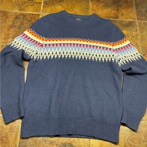 J. Crew Navy Fair Isle Women's Sweater
